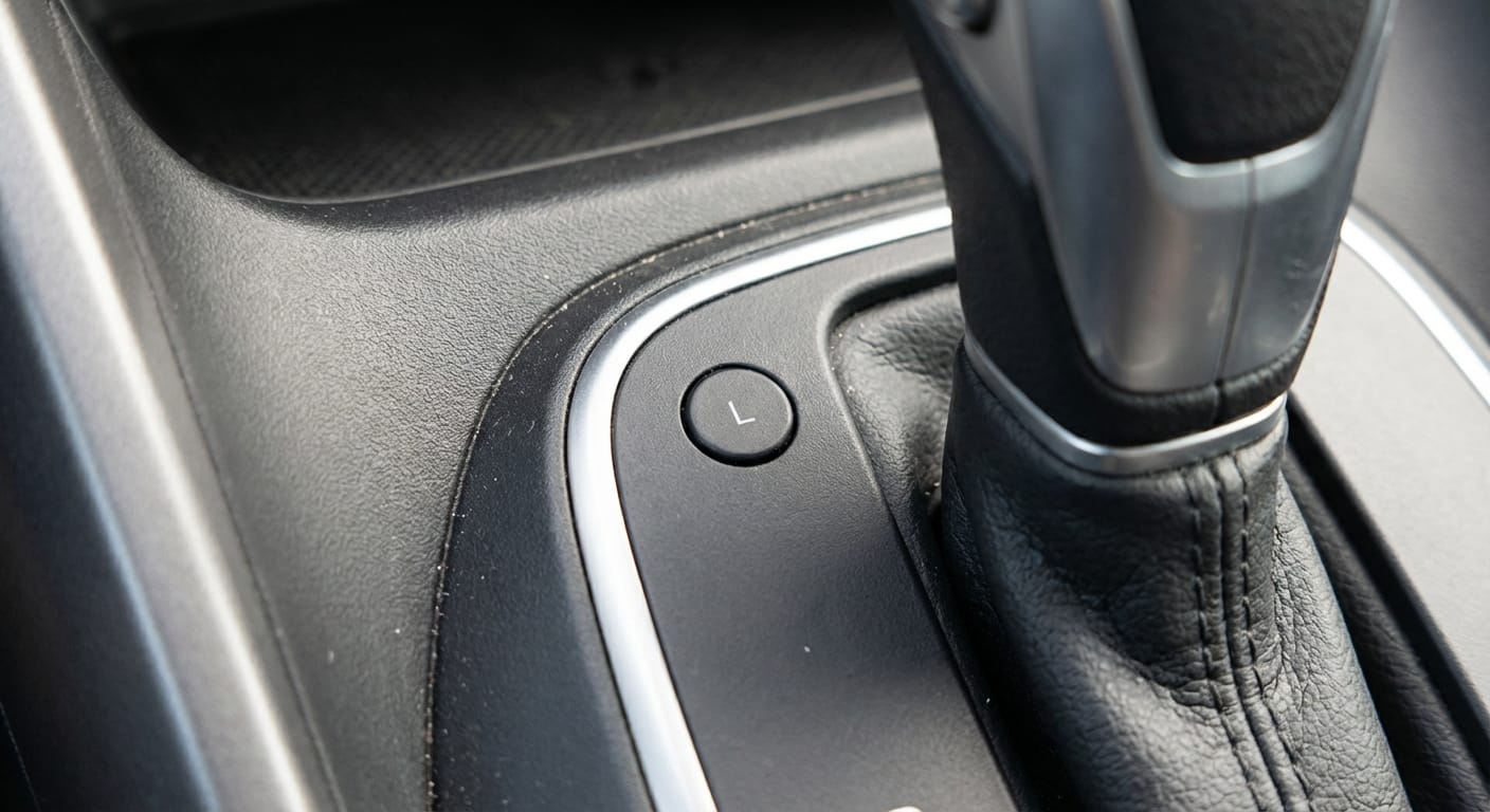 Selector de cambios y botones de la transmisión X-Tronic CVT en el interior del Nissan Kicks Play 2026.