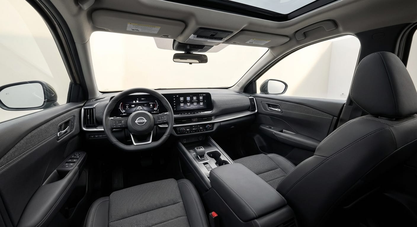 Interior moderno y espacioso del Nissan Kicks 2026 (Gen 2)