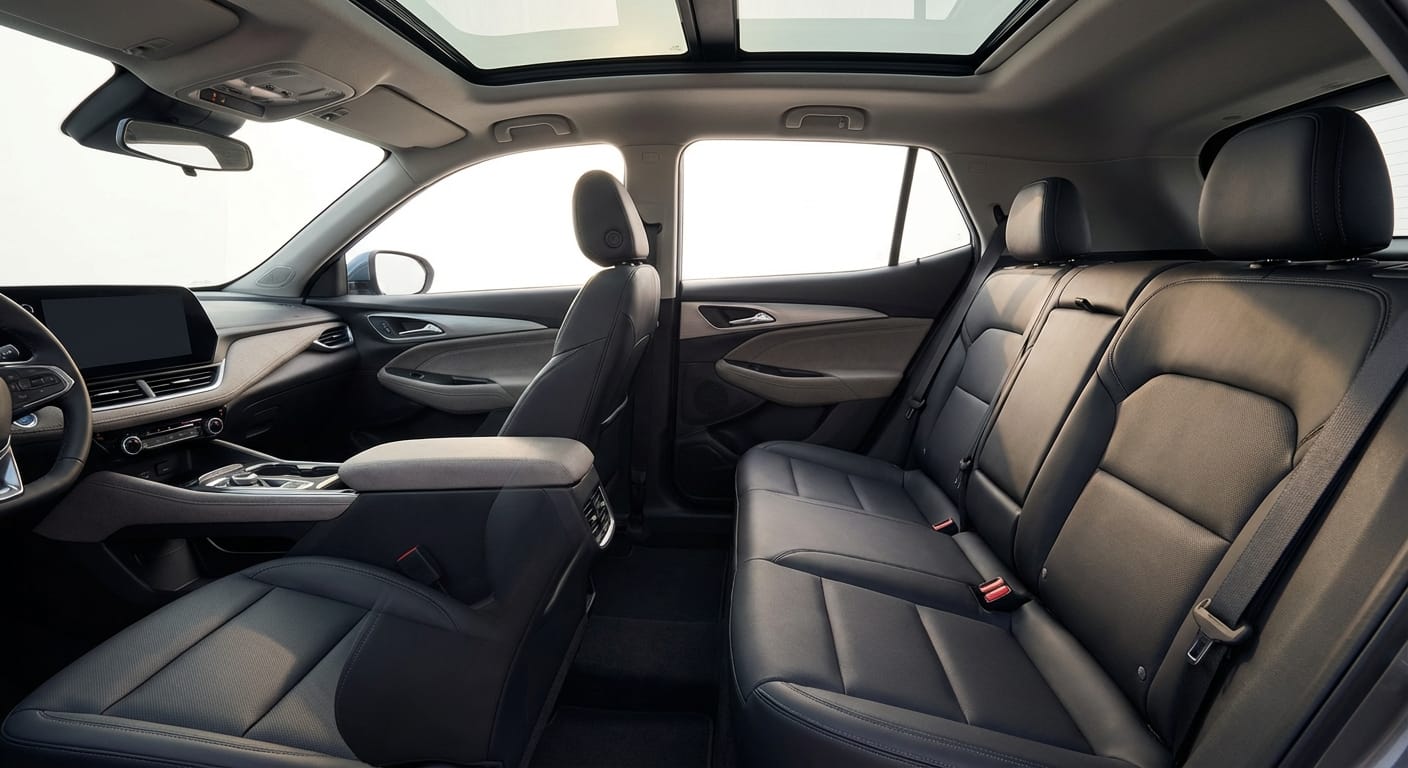 Interior de la Chevrolet Montana 2026, mostrando su espacio para pasajeros, equipamiento tecnológico y acabados de confort