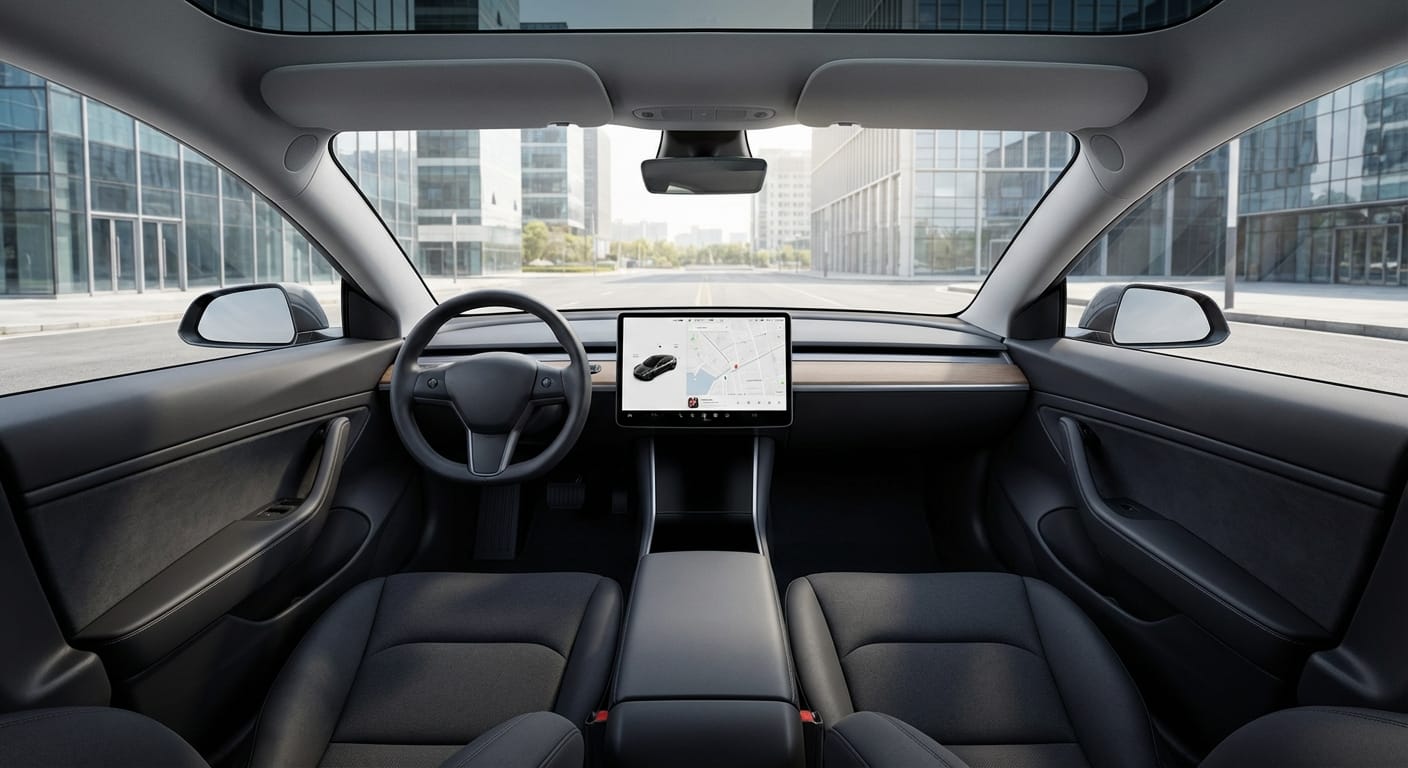 Imagen de referencia: El interior de los autos eléctricos busca el minimalismo tecnológico