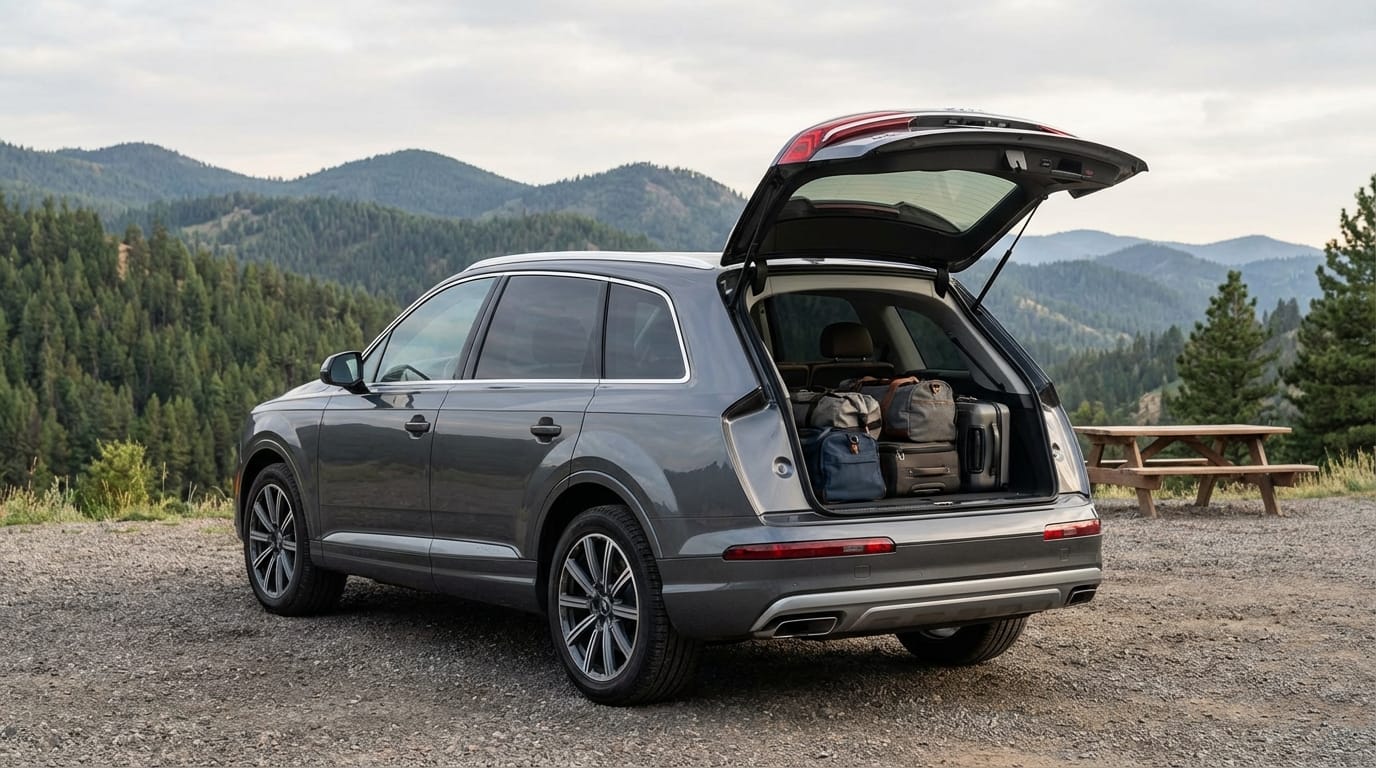 Los Mejores Autos para Viajar en Familia - Cargando equipaje en maletero espacioso