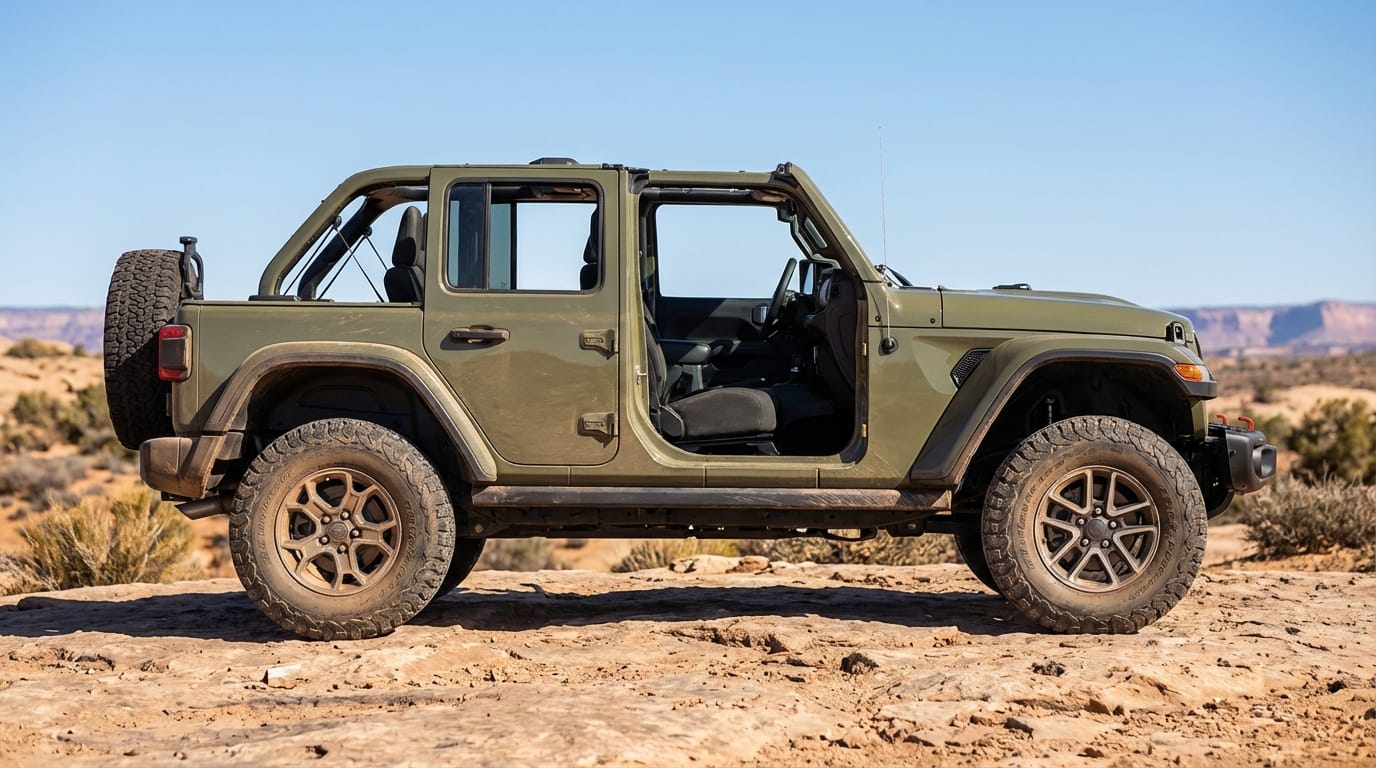 Jeep Wrangler 2024 - Perfil lateral mostrando su diseño icónico