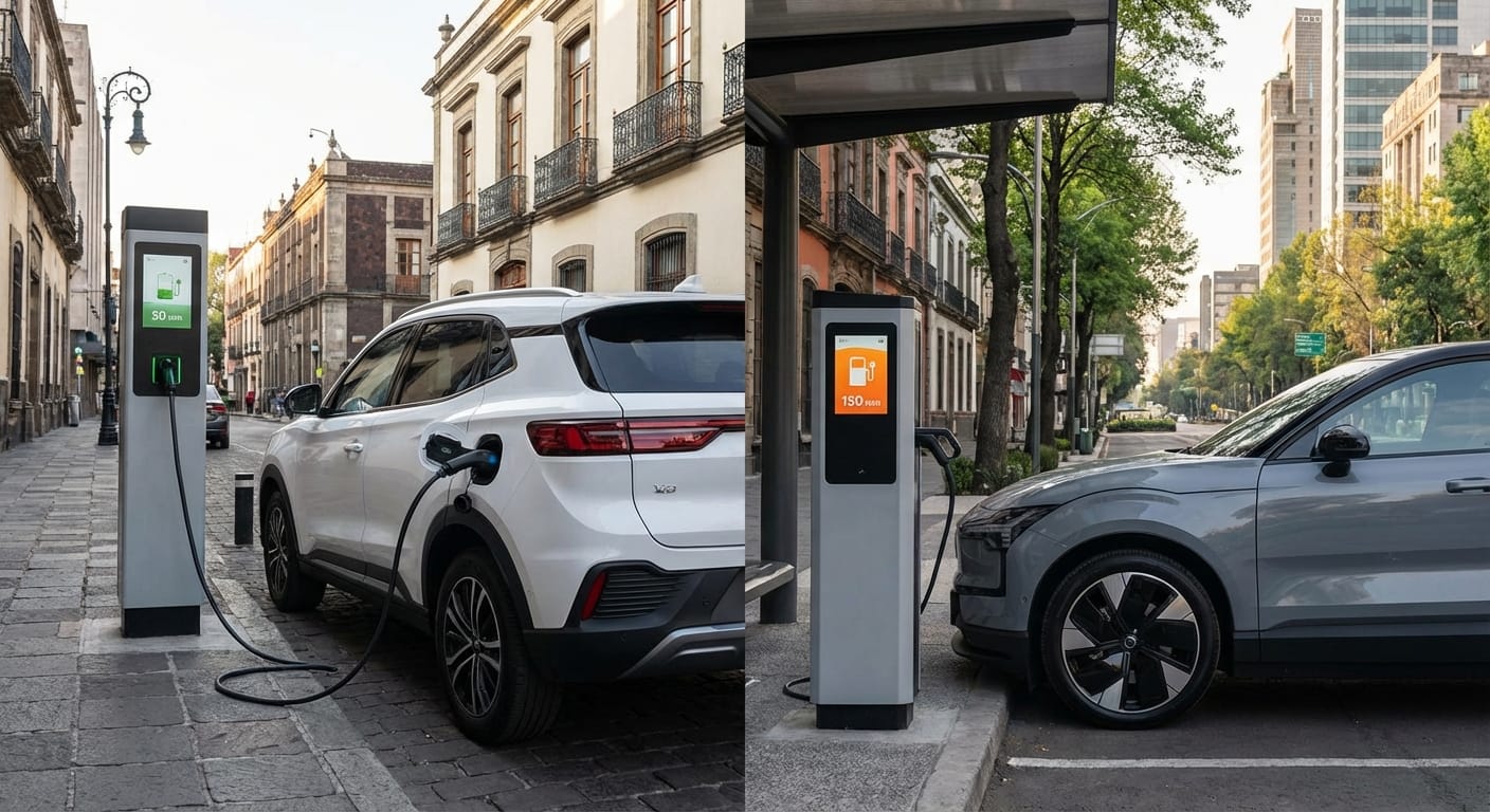 Comparativa de costos de carga entre BYD Yuan Up y Volvo EX30 en estaciones de carga mexicanas