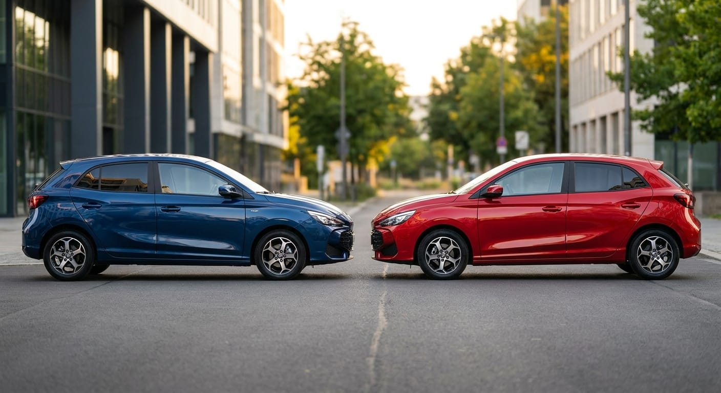 Exterior del MG3 Hybrid+ contra MG3 de gasolina
