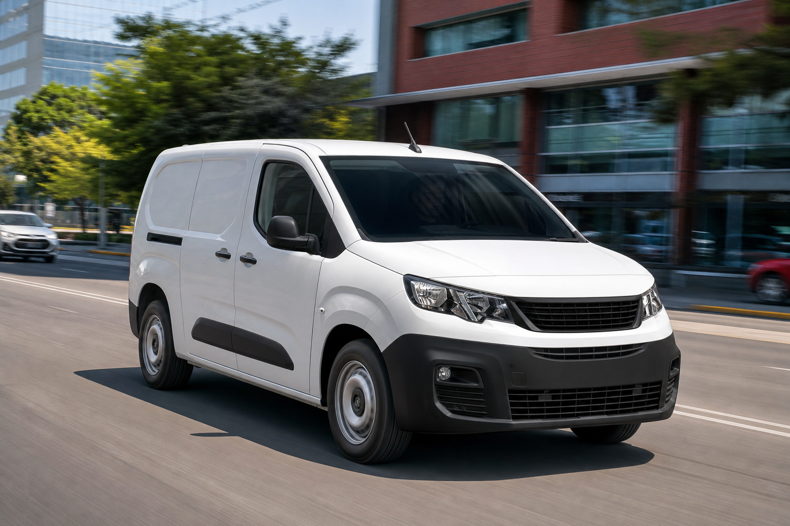 Peugeot Partner Rapid 2026 circulando en avenida urbana mexicana