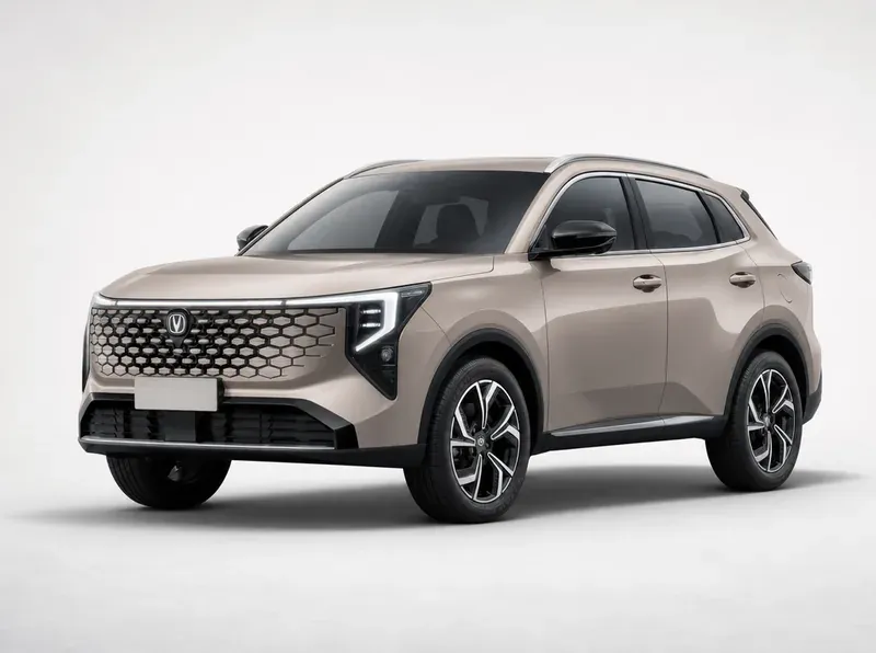 Changan Nueva CS55 Plus 2026 vista frontal tres cuartos