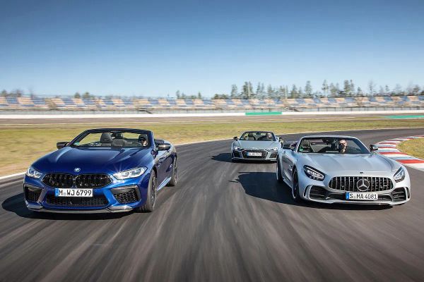 Audi R8 Spyder vs BMW M8 Competition vs Mercedes-AMG SL 63: ¡La Batalla de los Deportivos!