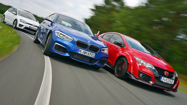 ¡Carrera de Drag! Volkswagen Golf R vs BMW M2 vs Honda Civic Type R 🏆