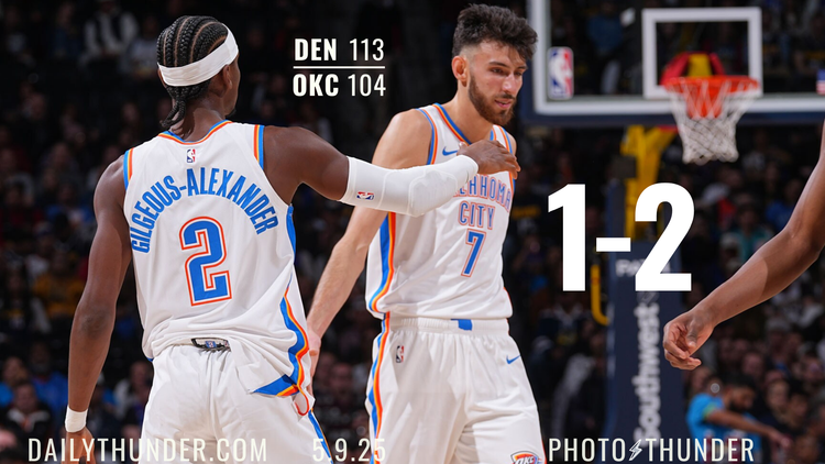 Thunder lose in overtime, fall behind Denver 1-2 for series