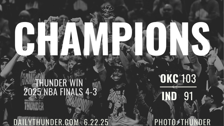 Champions: Thunder win 2025 title over Pacers