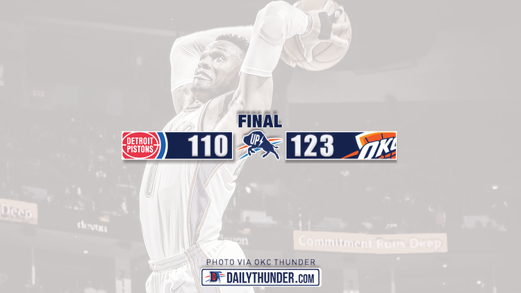 Thunder Come Alive in Second Half, Beat Pistons 123-110