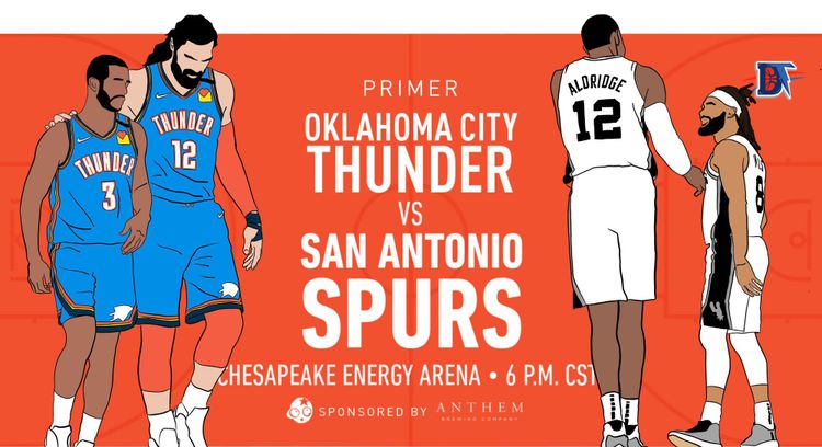 Game 57 Pregame Primer: Thunder (34-22) vs. Spurs (24-31)