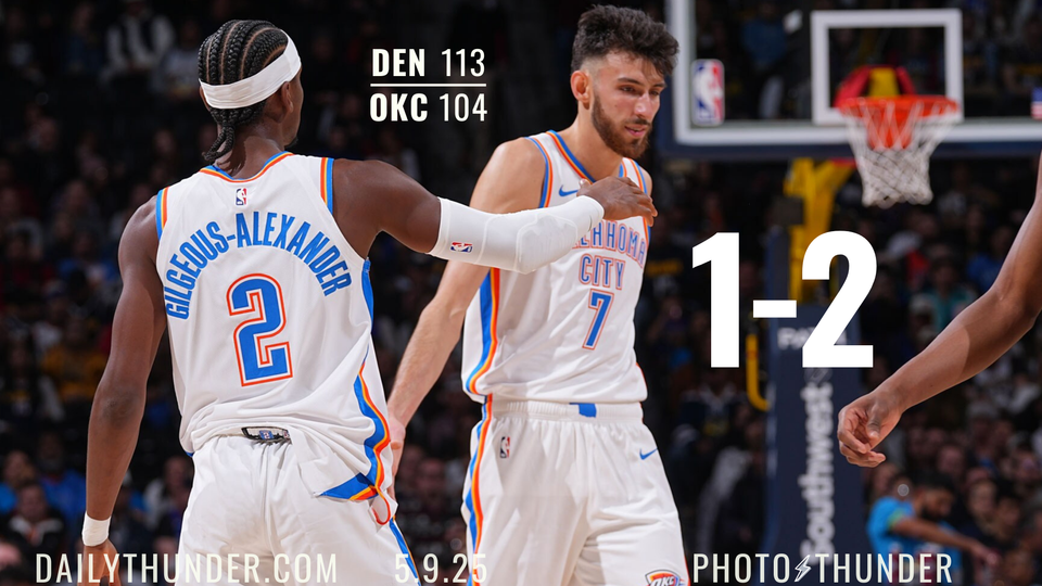 Thunder lose in overtime, fall behind Denver 1-2 for series