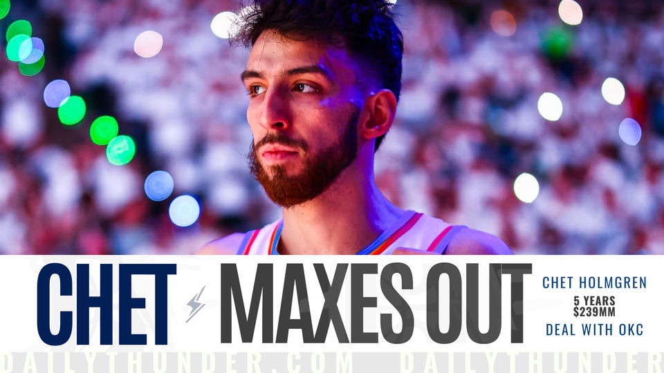 Chet Holmgren agrees to max rookie extension