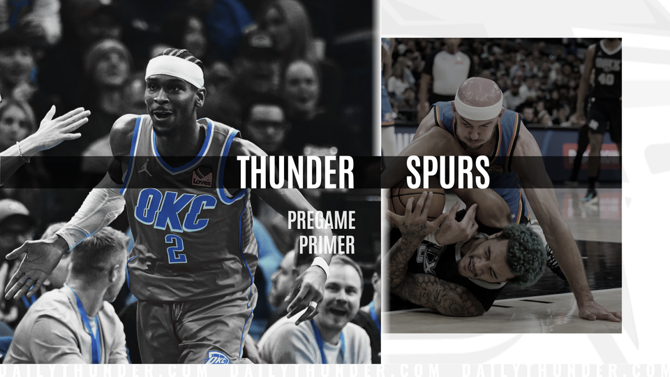 Pregame Primer: Thunder (33-7) vs. Spurs (27-12)