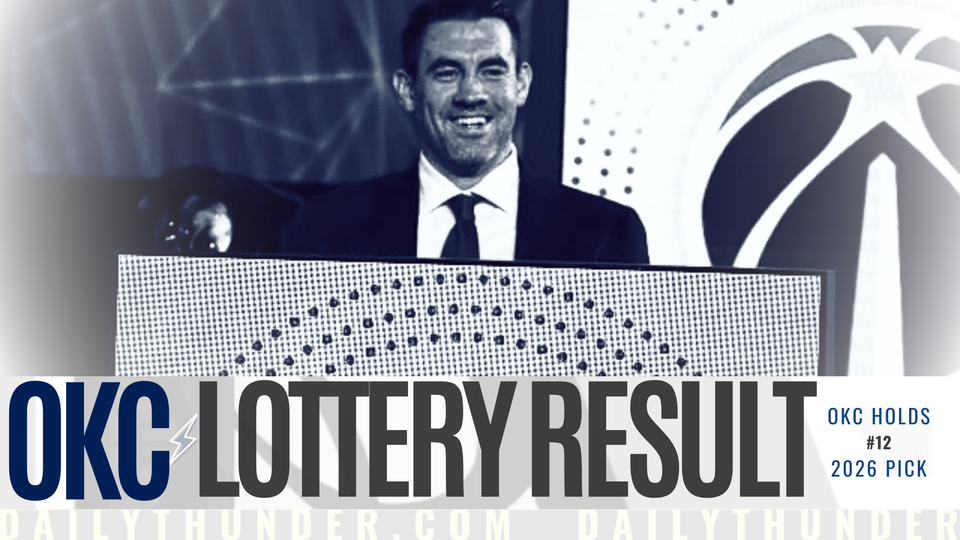 Thunder draw #12 in 2026 NBA Lottery