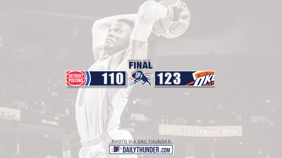 Thunder Come Alive in Second Half, Beat Pistons 123-110