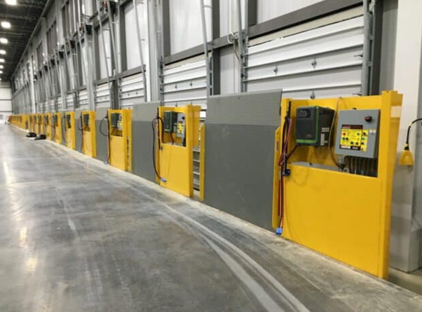 Safe and efficient arrangement of loading dock equipment