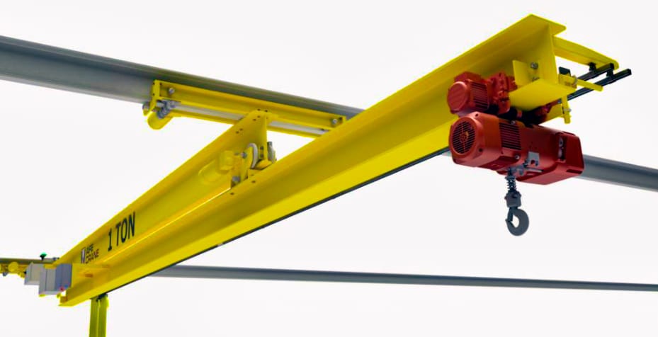 Close Up of a 1 Tone Telescoping Bridge Crane
