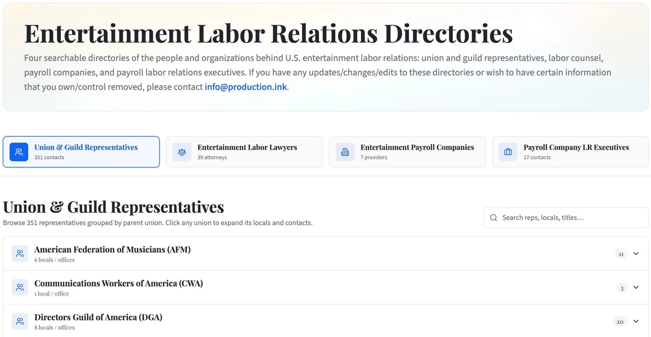 New Feature Alert - Revised Labor Relations Directories