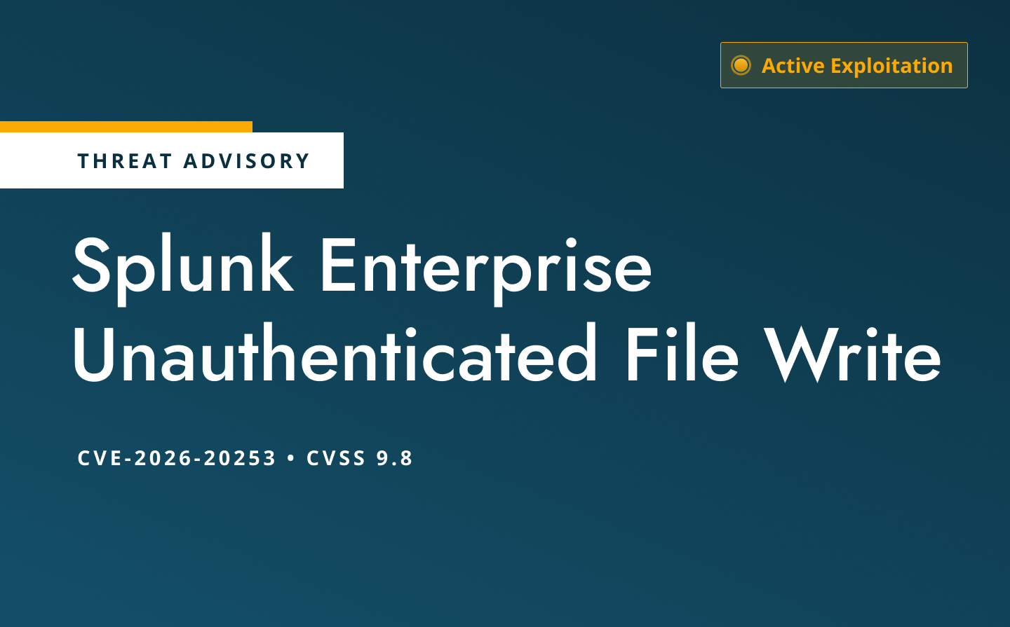CVE-2026-20253: Splunk Enterprise Flaw Lets Unauthenticated Attackers Write Files