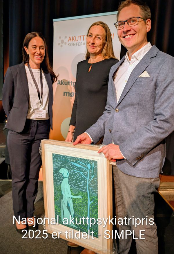 SIMPLE tildeles Akuttpsykiatriprisen 2025