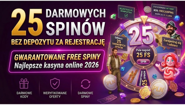 25 Darmowych Spinów bez Depozyt