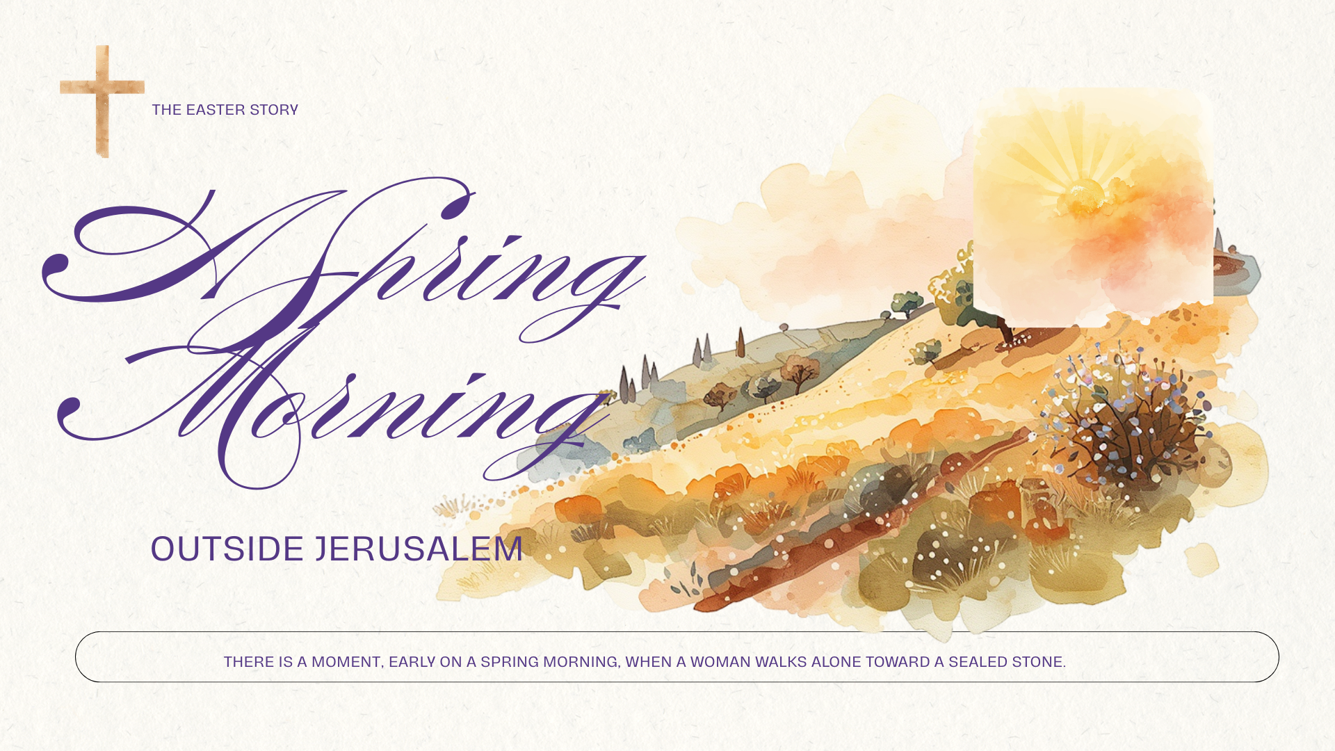 A wooden cross silhouetted against a darkened sky