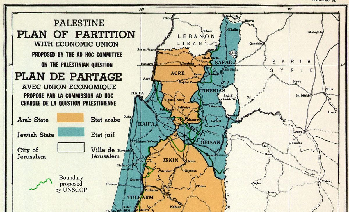 Did the British or the UN want to take Arab land and give it to the new Jewish state in 1947? No. Feature image