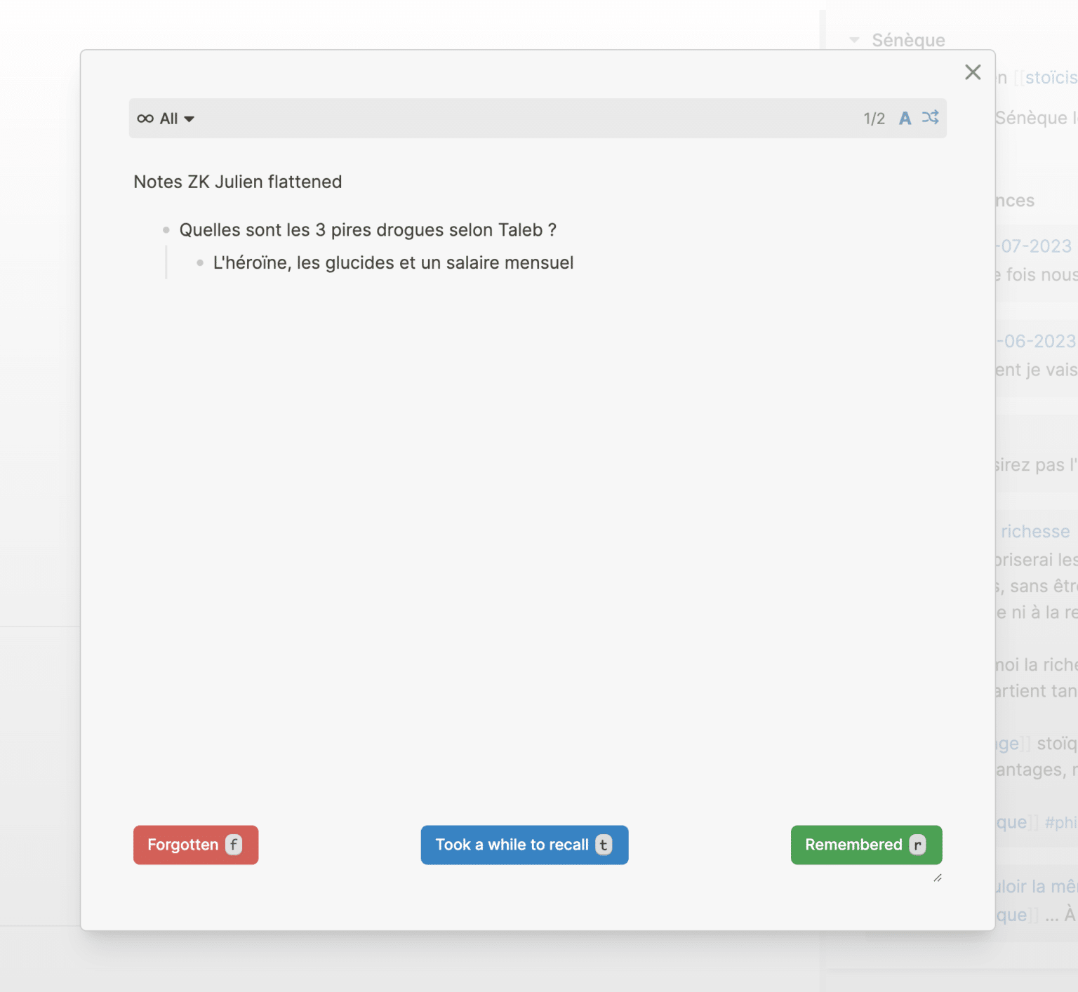 Validation répétition logseq