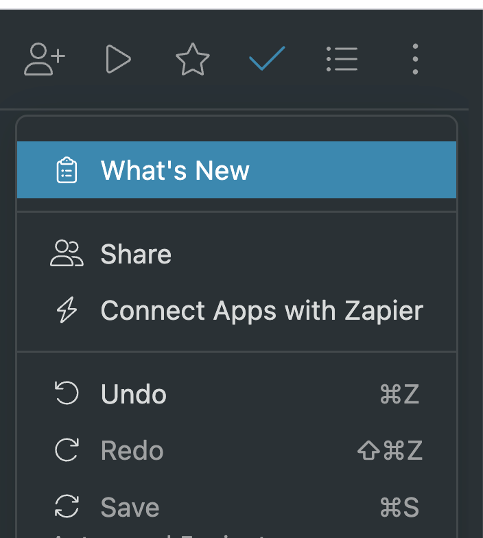 Capture d'écran Whats New Workflowy updates