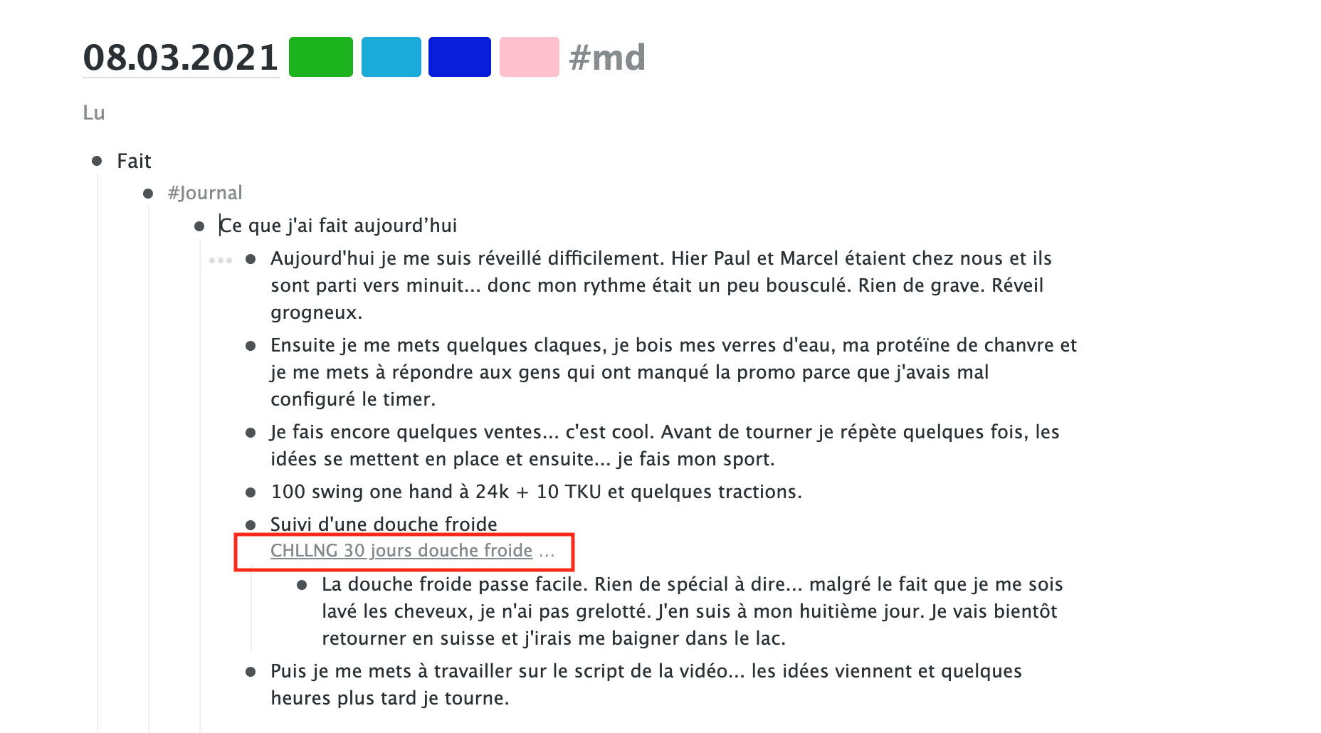Journaling numérique