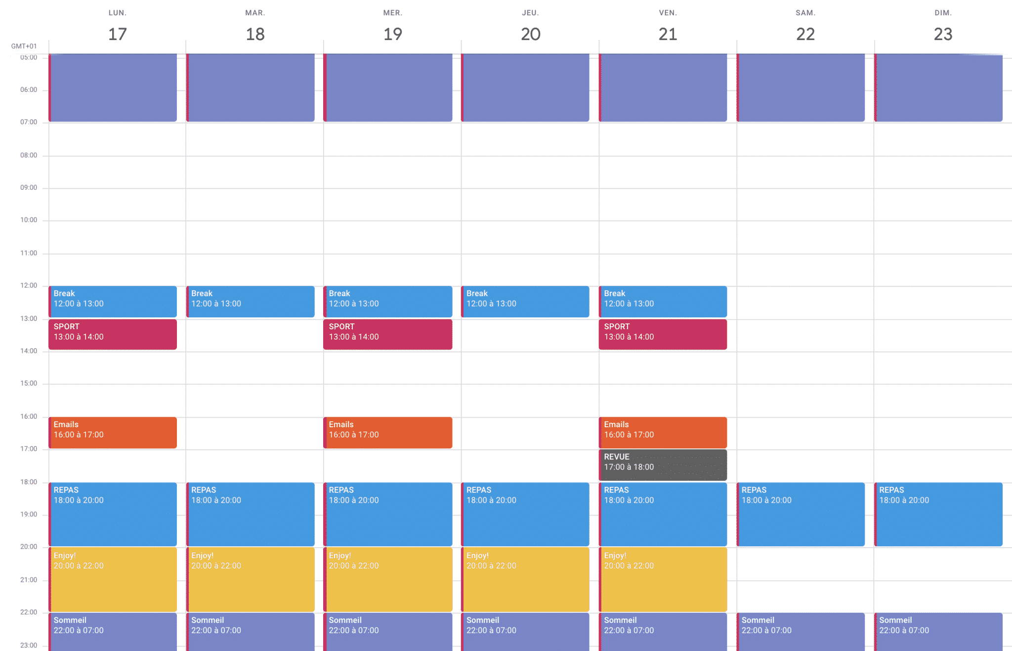 Comment créer un planning de travail dans google agenda