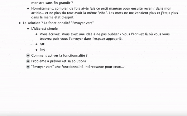 Envoyer vers Envoyer vers