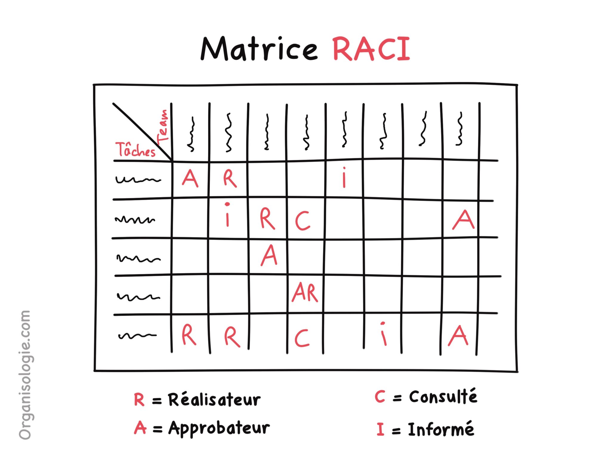 Illustration de la matrice RACI