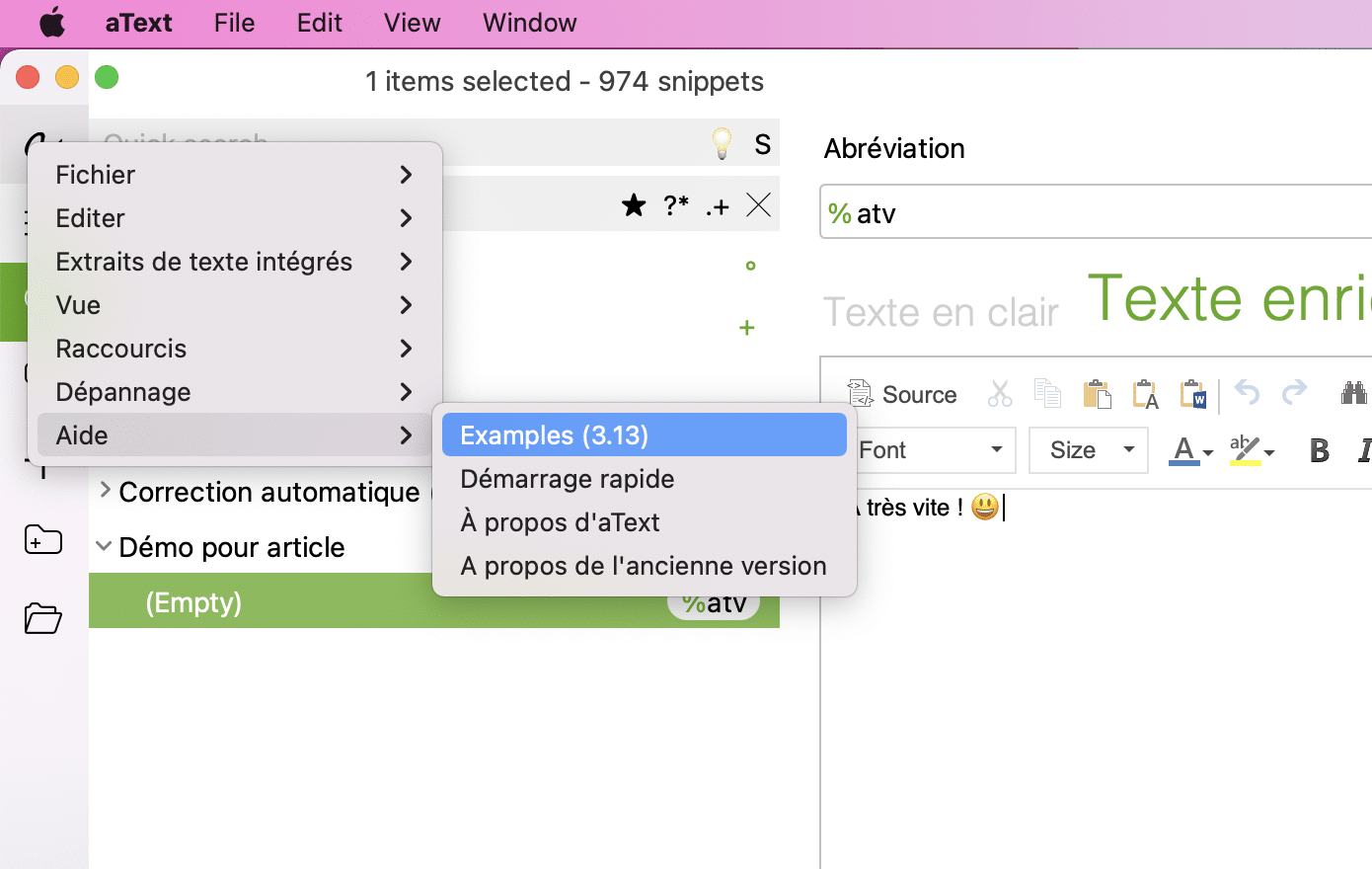 atext aide scripts