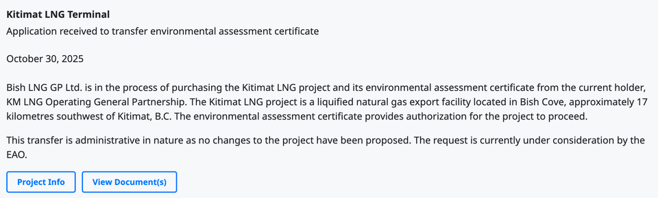 Breaking—Abandoned Kitimat LNG Project Purchased by Haisla Affiliated Company