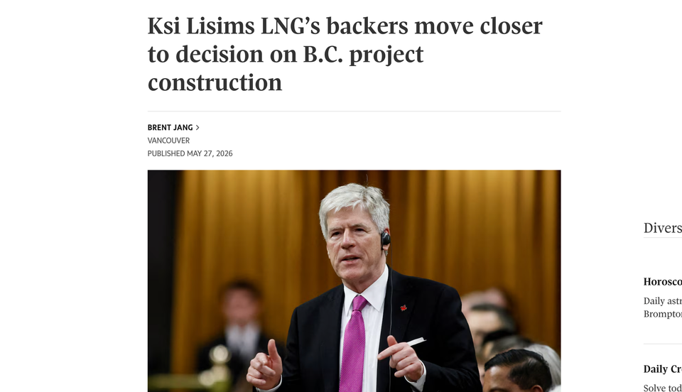 Ksi Lisims LNG Announces "Agreement" with German Buyer; All Levels of Govt Continue Aggressive LNG Support; FIDs Further Delayed