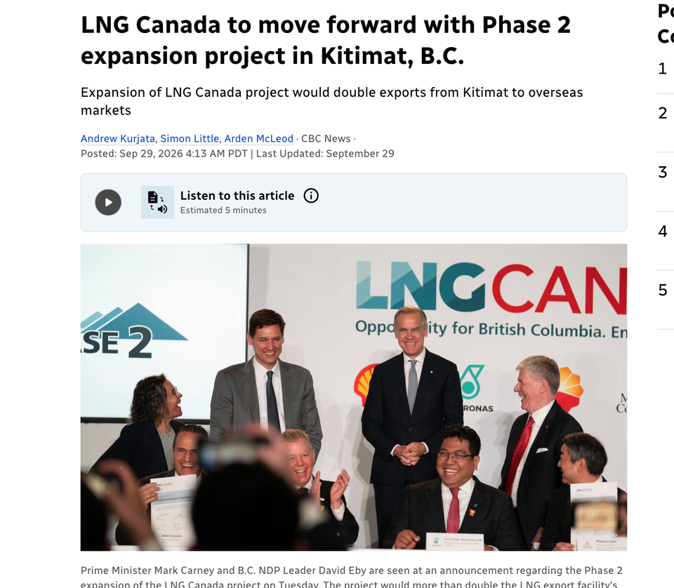 LNGC Phase 2 FID; Two New Ksi Lisims Sales Agreements