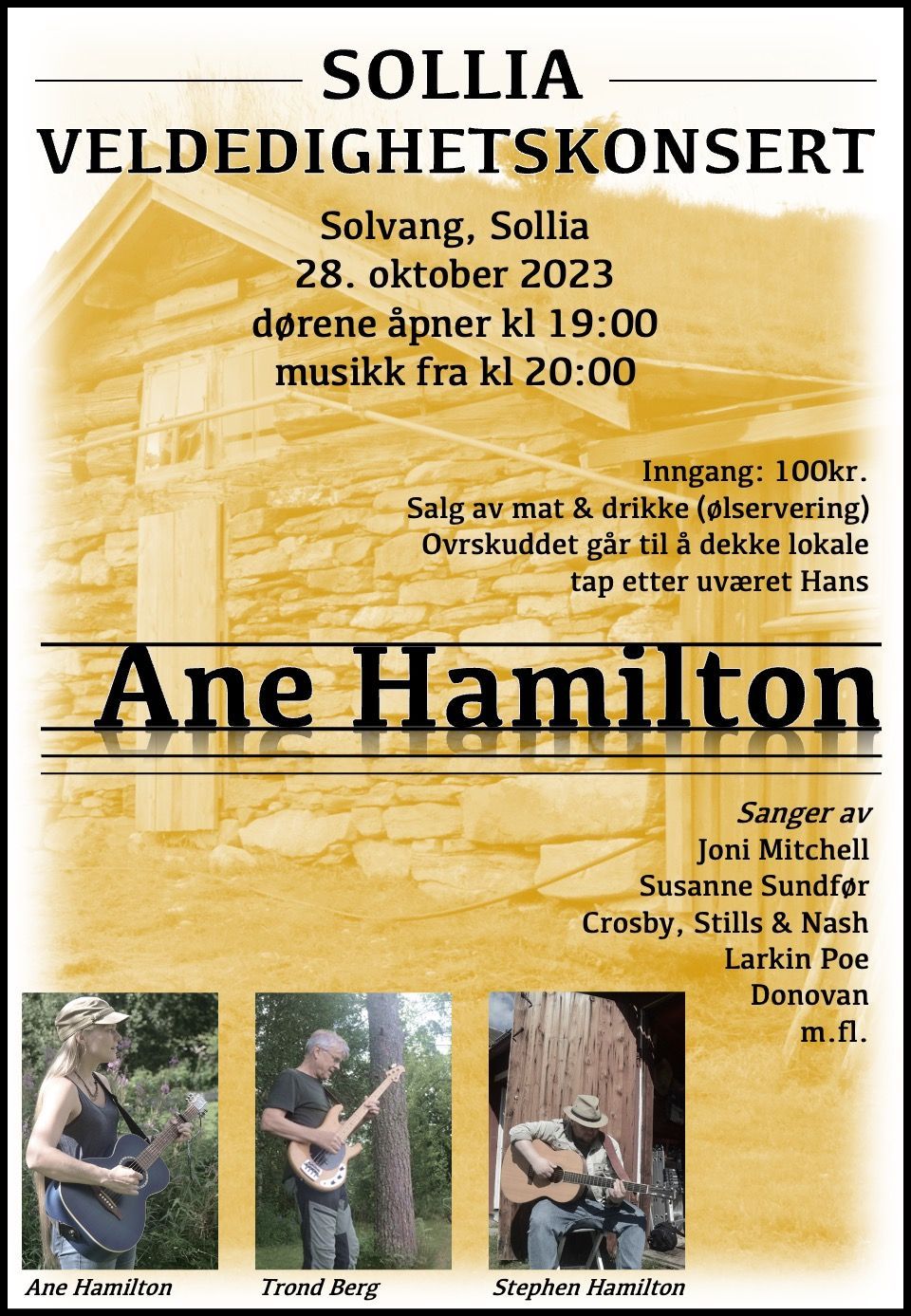 Konsert på Solvang lørdag 28. oktober