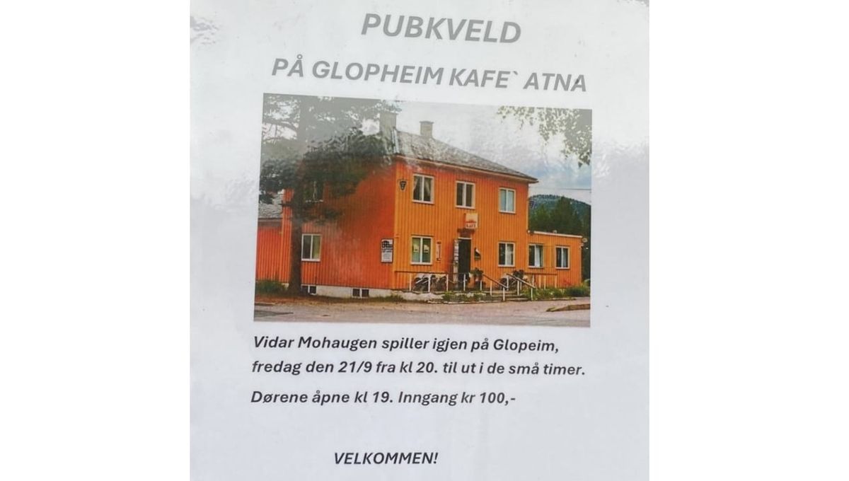 Pubkveld på Glopheim fredag 21. september