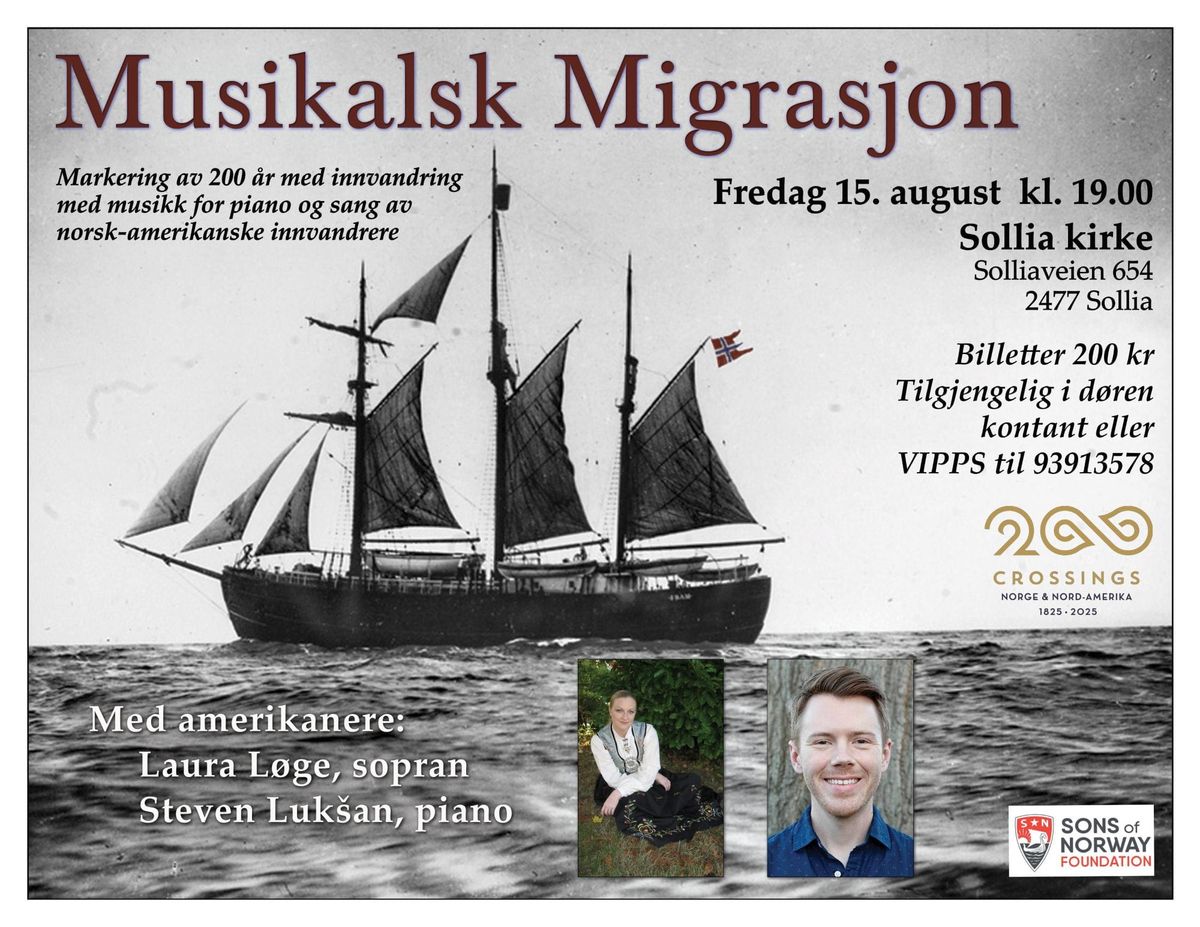 Konsert i Sollia kirke fredag 15. august kl. 19.00