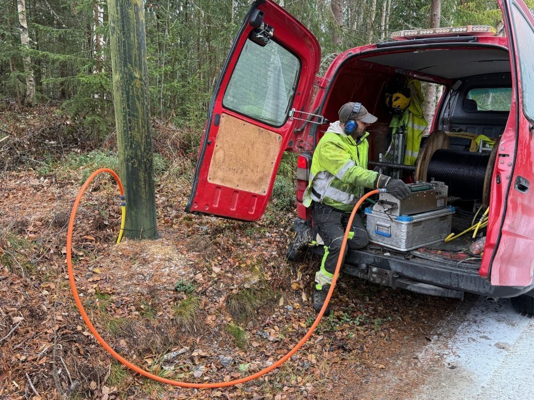 Fiberutbygging i rute