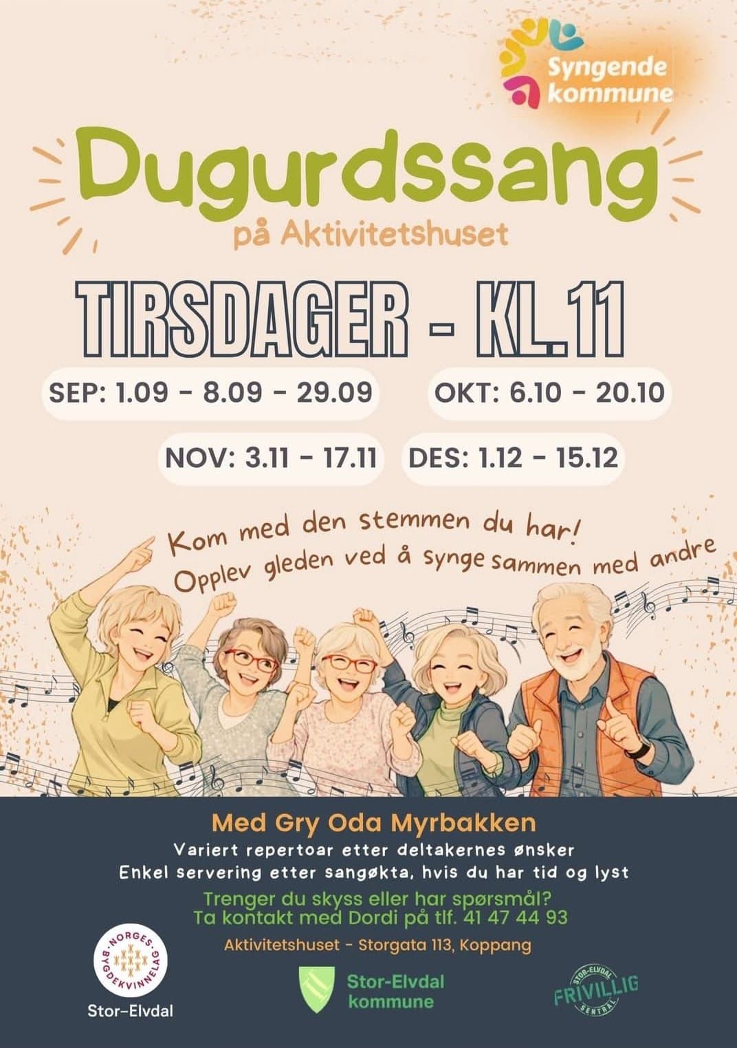Syngende kommune: Dugurdssang