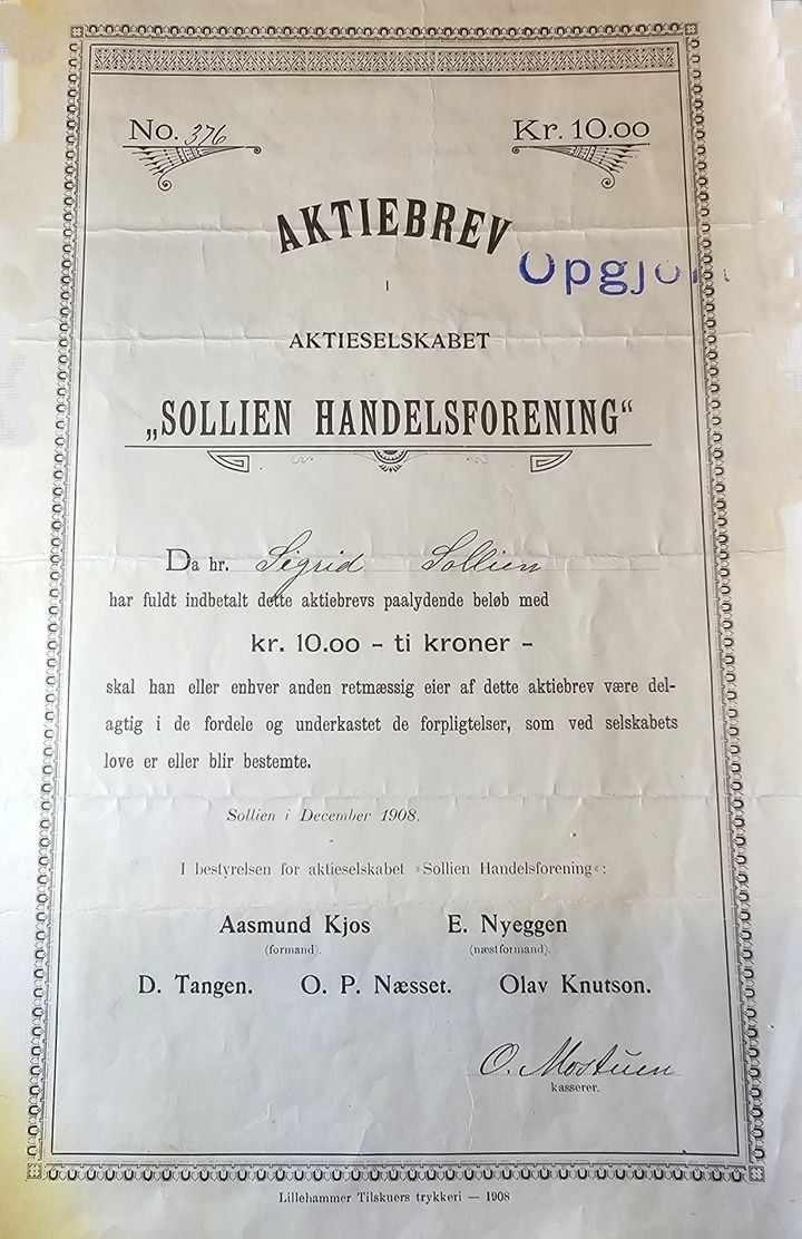 Aksjehandel i Sollia