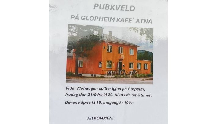 Pubkveld på Glopheim fredag 21. september