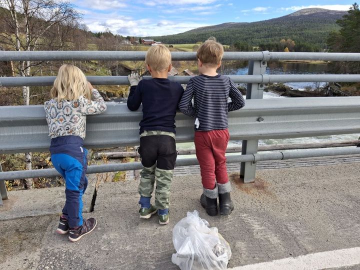 Barnehagen plukket søppel