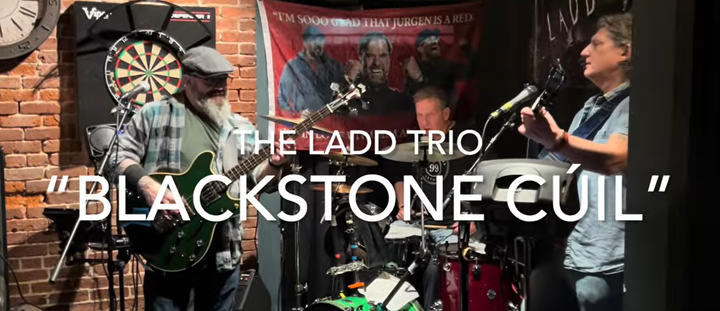 The Ladd Trio perform the song "Blackstone Cuil" at Boland's Bar and Patio - Mike playing guitar, Steve on bass guitar and John on drums.
