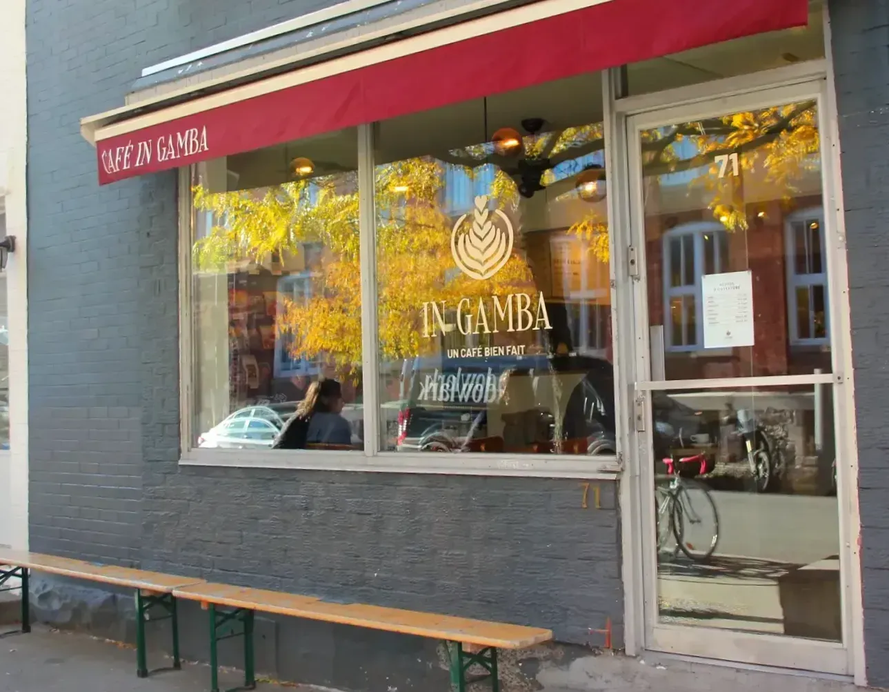 La façade du Café In Gamba de la rue Saint-Viateur.