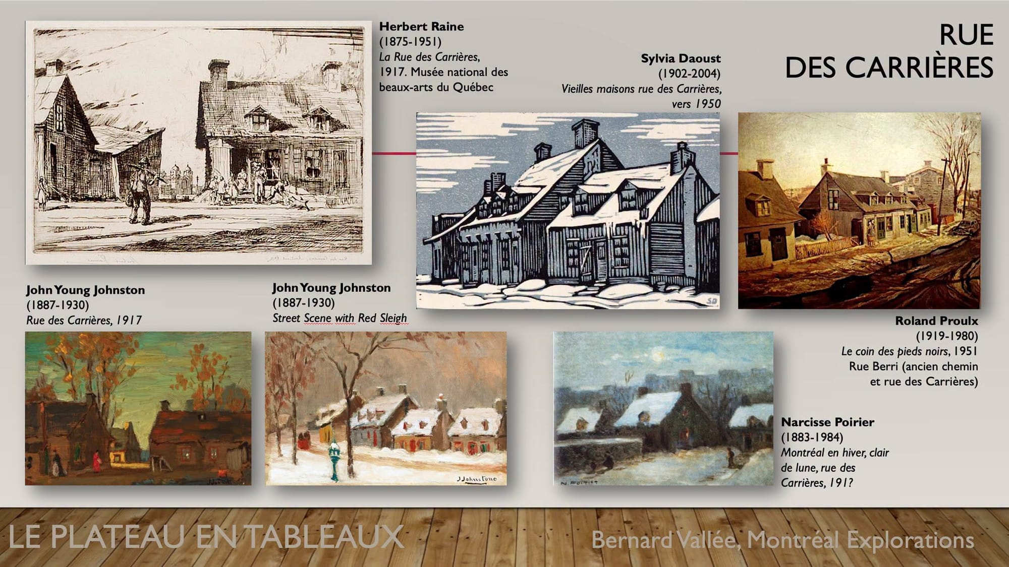 Dessins et peintures représentant la rue des Carrières
